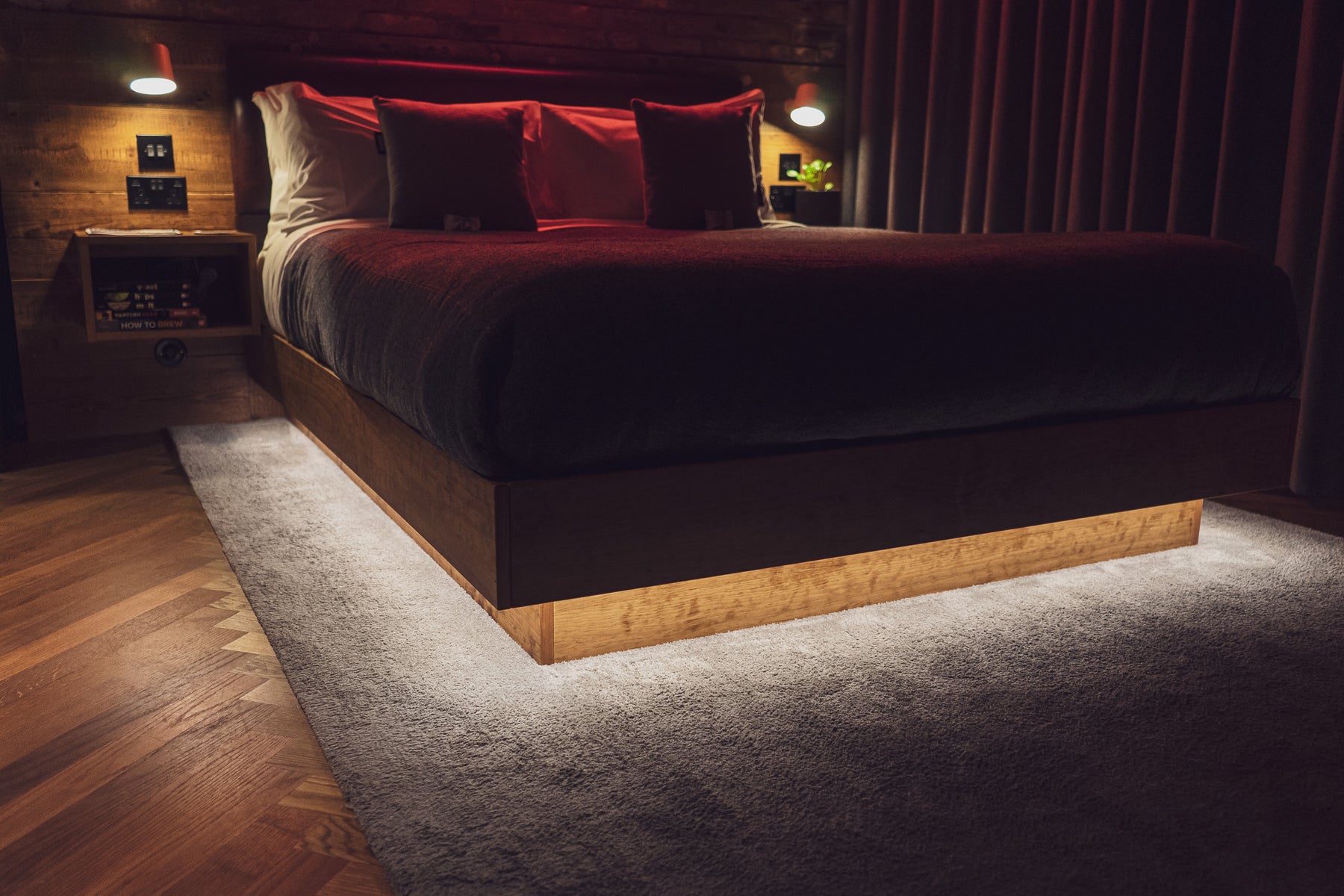 Motion sensors used to automate bedroom lighting
