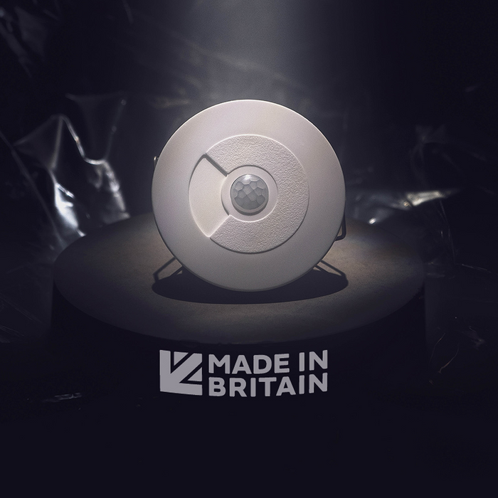 Faradite Motion sensor with Made in Britain logo